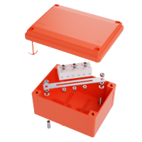 DKC Коробка пластиковая FS с гладкими стенками и клеммниками, IP56, 100х100х50 мм, 6р, 450V, 6A, 4 мм.кв FSB10604 фото