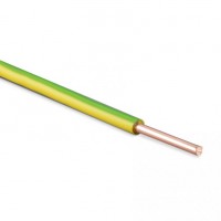 Провод силовой ПуВ 1х1,5 ГОСТ (зелено-желтый, РЭК-Pryamian) ПуВ1х1,5(З-Ж,ГОСТ,Prys) фото