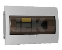 Щит распределительный встраиваемый ЩРв-П-18 IP40 пластиковый белый прозрачная дверь MKP12-V-18-40-10 фото
