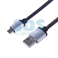 USB кабель MicroUSB, шнур в джинсовой оплетке Rexant 18-4242 фото