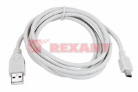 REXANT Кабель USB (шт. mini USB - шт. USB A) 1.8 метра, серый 18-1134 фото