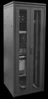 IEK LINEA N ITK 28U 800х800мм распашная перфорированная дверь, задняя перфорированная черный LN05-28U88-2PP фото