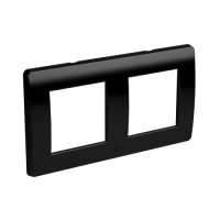 DKC Рамка на 2+2 модуля (двухместная), черная 75012B фото