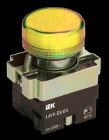 IEK Индикатор LAY5-BU65 желтого цвета d22мм BLS50-BU-K05 фото