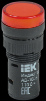 IEK Лампа AD16DS(LED)матрица d16мм красный 24В AC/DC BLS10-ADDS-024-K04-16 фото