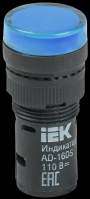 IEK Лампа AD16DS(LED)матрица d16мм синий 230В AC BLS10-ADDS-230-K07-16 фото