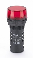 DEKraft Лампа комм. ADDS диам.22 мм красная LED 220В AC/DC ЛK-22 25119DEK фото