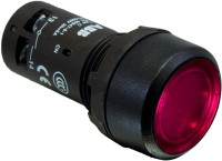 ABB CP1-11R-10 Кнопка с подсветкой красная 24В AC/DC с плоской клавишей б/фикс.1НО 1SFA619100R1111 фото