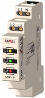 Zamel Сигнализатор световой 3Ф желт-зел-красн IP20 на DIN рейку LKM-01-40 фото
