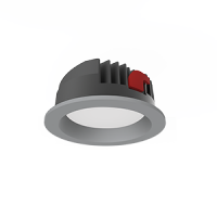 Varton Светодиодный светильник DL-Pro круглый встраиваемый 183x80 мм 35 Вт 3000 K IP65 диаметр монтажного отверстия 160-175 мм серый RAL7045 муар V1-R0-H0557-10000-6503530 фото