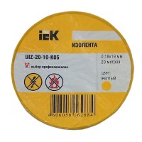 IEK Изолента 0,18х19 мм желтая 20 метров UIZ-20-10-K05 фото