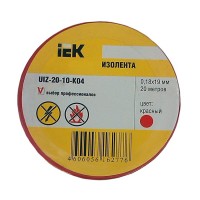 IEK Изолента 0,18х19 мм красная 20 метров UIZ-20-10-K04 фото