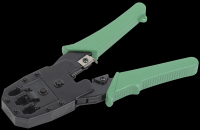 IEK  ITK Инструмент обжим. для RJ45 RJ12 RJ11 ручка ПВХ зеленый TM1-G10V фото