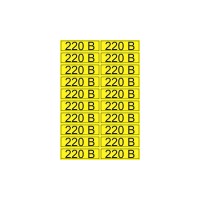 Наклейка знак электробезопасности «220 В» 15х50 мм (20 шт на листе) 56-0007-1 фото