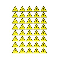 Наклейка знак электробезопасности «Опасность поражения электротоком» 50х50х50 мм 50шт. 56-0006-2 фото