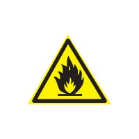 Наклейка знак пожарной безопасности «Пожароопасно» 150х150х150 мм 55-0020 фото