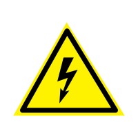 Наклейка знак электробезопасности «Опасность поражения электротоком» 160х160х160 мм 56-0006-5 фото