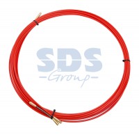 Протяжка кабельная (мини УЗК в бухте), стеклопруток, d=3,5 мм, 7 м красная Rexant 47-1007 фото