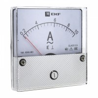 EKF Амперметр AMA-801 аналоговый на панель (80х80) круглый вырез 100А трансф. подкл. ama-801-100 фото
