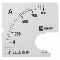 EKF Шкала сменная для A721 750/5А-1,5 PROxima s-a721-750 фото