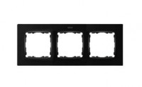 Simon S82 Concept Матовый черный, Рамка на 3 поста 8200637-098 фото