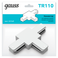 Gauss Коннектор для трековых шинопроводов (T) белый TR110 фото