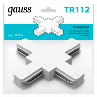 Gauss Коннектор для трековых шинопроводов (+) белый TR112 фото