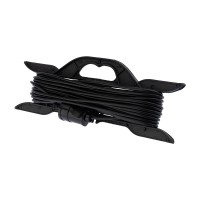 PROconnect Удлинитель-шнур на рамке ПВС 2х0.75, 20 м, б/з, 6 А, 1300 Вт, IP20, черный (Сделано в России) 11-7102 фото