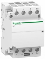 Schneider Electric Acti 9 iCT63A Контактор модульный 3НО 1НЗ 220/240В АС A9C20869 фото