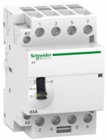 Schneider Electric Acti 9 iCT63A Контактор модульный с ручным управлением 4НО 24В АС A9C21164 фото
