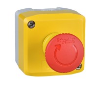 Schneider Electric Пост кнопочный, кнопка желтая, 1 авар. грибов. кнопка 1 НЗ XALK178 фото