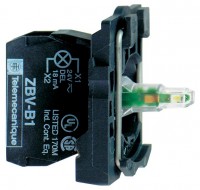 Schneider Electric XB5 Корпус кнопки в сборе (фикс пласт+блок-контакт+диод белый) 120В 1НО ZB5AW0G11 фото