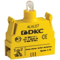 DKC Контактный блок с клеммными зажимами под винт со светодиодом на 24В ALVL24 фото