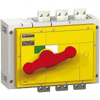 Schneider Electric Compact INS/INV Выключатель-разъединитель INS1000 3P красная рукоятка/желтая панель 31346 фото