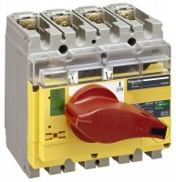 Schneider Electric Compact INS/INV Выключатель-разъединитель INV100 4P красная рукоятка/желтая панель 31181 фото