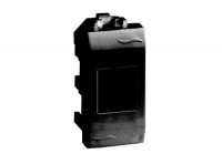 DKC TV розетка оконечная (прямое кабельное соединение), черная, 1мод. 77581MN фото