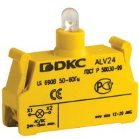 DKC Контактный блок с клеммным безвинтовым зажимом со светодиодом на 12В ALV12 фото