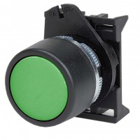 DKC Кнопка плоская  прозрачная без фиксации, зеленая ABHLR2 фото