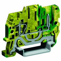 DKC Пружинная клемма заземления со штыревым контактом. Желто-зеленая. 2,5 кв. мм. ZHVT500 фото