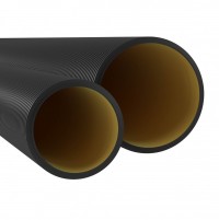 DKC Двустенная труба ПНД жесткая для кабельной канализации д.160мм, SN6, 770Н,  5,70м,цвет черный 160916A-6K57 фото