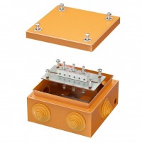 DKC Коробка стальная FS с кабельными вводами и клеммниками, IP55, 150х150х80 мм, 6р, 450V, 6A, 4 мм2 FSB31604 фото