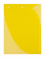 DKC Табличка полужесткая для маркировки кнопок аварийного останова. ПВХ. Желтая. TAEM090Y фото