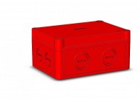 Hegel Коробка приборная полистирол, красная, низк крышка, 4 ввода, монтаж пласт, внутр разм 144х104х65 мм, IP65 КР2801-141 фото