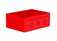 Hegel Коробка приборная поликарбонат, красная, низк крышка, 4-6 вводов, монтаж пластина, внутр разм 184х134х65 мм, IP65 КР2802-741 фото