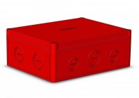 Hegel Коробка приборная поликарбонат, красная, низк крышка, 4-6 вводов, монтаж пластина, внутр разм 230х180х85 мм, IP65 КР2803-741 фото