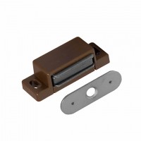 Tech-KREP Защелка магнитная 2 кг одинарная с ответной планкой, коричневый - пакет Tech-Kre 112595 фото