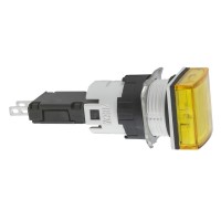 SE XB6 Лампа сигнальная с подсветкой 16mm 12-24V желтая квадратная XB6CV5BB фото