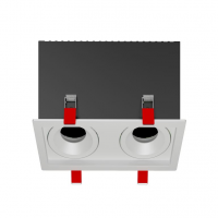 Varton Рамка для модульного светильника FLEX 50 12 двойная встраиваемая 110х220х130мм RAL9010 поворотная V1-R0-00435-10013-2000000 фото