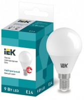 IEK Лампа светодиодная ECO G45 шар 9Вт 230В 4000К E14 LLE-G45-9-230-40-E14 фото