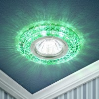 ЭРА DK LD3 SL/WH+GR Прозрачный Светильник декор cо светодиодной подсветкой (белый+зеленый) Б0019204 фото